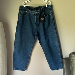 NWT BooHoo Men’s Plus Tapered Fit Denim Jeans